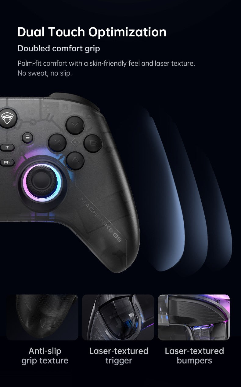 Machenike G3V2 G3Pro PC Gaming Controller Hall Joysticks Hall Effect Gamepad for Nintendo Switch iPhone Android Mobile Phone PC