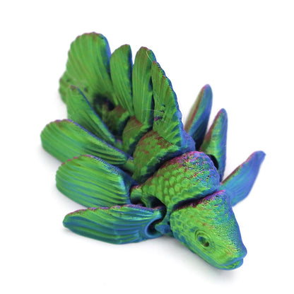 3D Printed Goldfish with Figures Multi-joint Movable Simulation Fish for Home Accessories Kids Gift Living Room Decoration& Gift