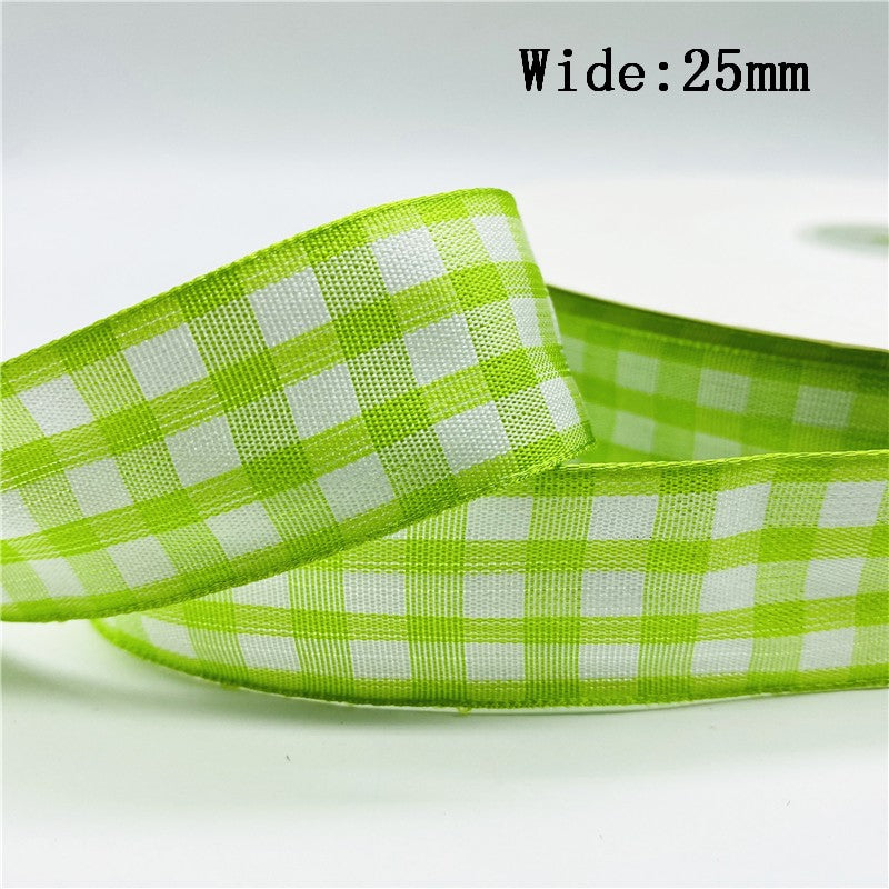 5yards/Lot 10mm 25mm Plaid Ribbon Christmas Decor Ribbon For Handmade Design Christmas Decoration DIY Gift Wrapping