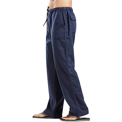 Fashion Mens Linen Wide Pants Korean Trousers Oversize Sports Streetwear Male Spring Yoga Pants Casual Men Clothing Sweatpants