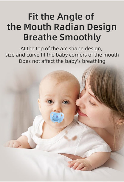 Cartoon Pattern Thumb Shape Toddlers Soothe Kids Newborn Baby Silicone Teething Pacifier