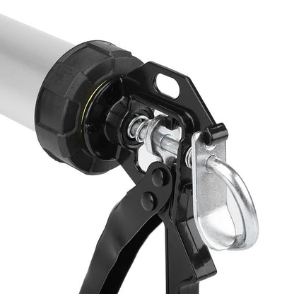 1unid. Pistola de Calafetar de Silicone de Tubo de Alumínio 600ml com 10 Bicos para Calafetagem e Cola de Vidro