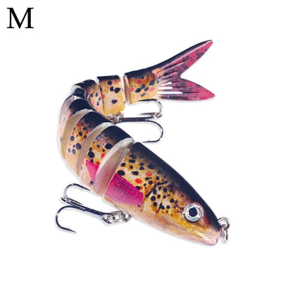 Iscas Artificiais Articuladas Wobblers para Pesca de Lúcio 13,4cm, Seções Múltiplas, Isca Rígida Artificial para Trolling, Ferramentas de Pesca de Carpa e Lúcio