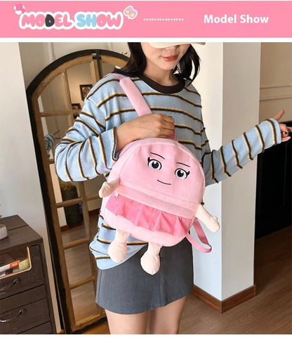 Italian Brainrot Plush Backpack Telalaero Telala Funny Student Backpack ?LiriLi Larlla Boneca Ambalam Cute Soft Bag for Kid Gift