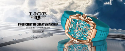 LIGE Men Watch Fashion Top Brand Luxury Silicone Military Watch Men Casual Sports Waterproof Date Quartz Wristwatches For Men