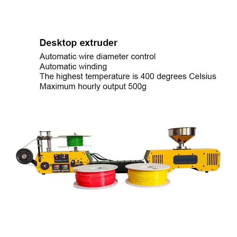 HT400 Desktop Extruder 3D Printing Filament Maker For 3D Filament Automatic Wire Diameter 1.75mm 3mm for PLA PETG PA ABS PC PP