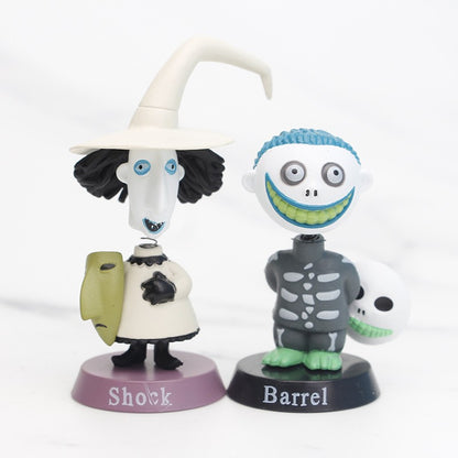 6 peças Disney O Estranho Mundo de Jack Jack Skellington Sally Boneco de Ação Anime Modelo Brinquedos Cosplay Bonecas Kawaii Presente Infantil