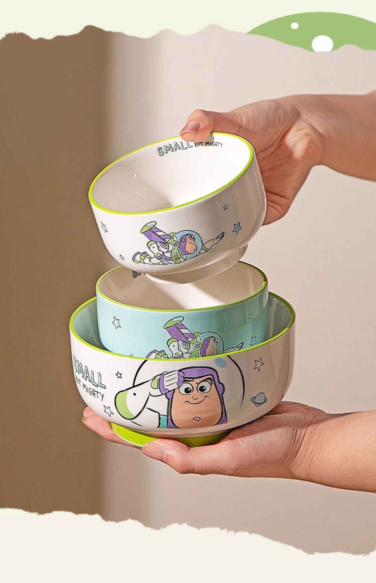 Disney Toy Story Buzz Lightyear Desenho Louça Utensílios Domésticos Pratos Infantis Tigelas de Iogurte Prato de Café da Manhã Presentes de Aniversário