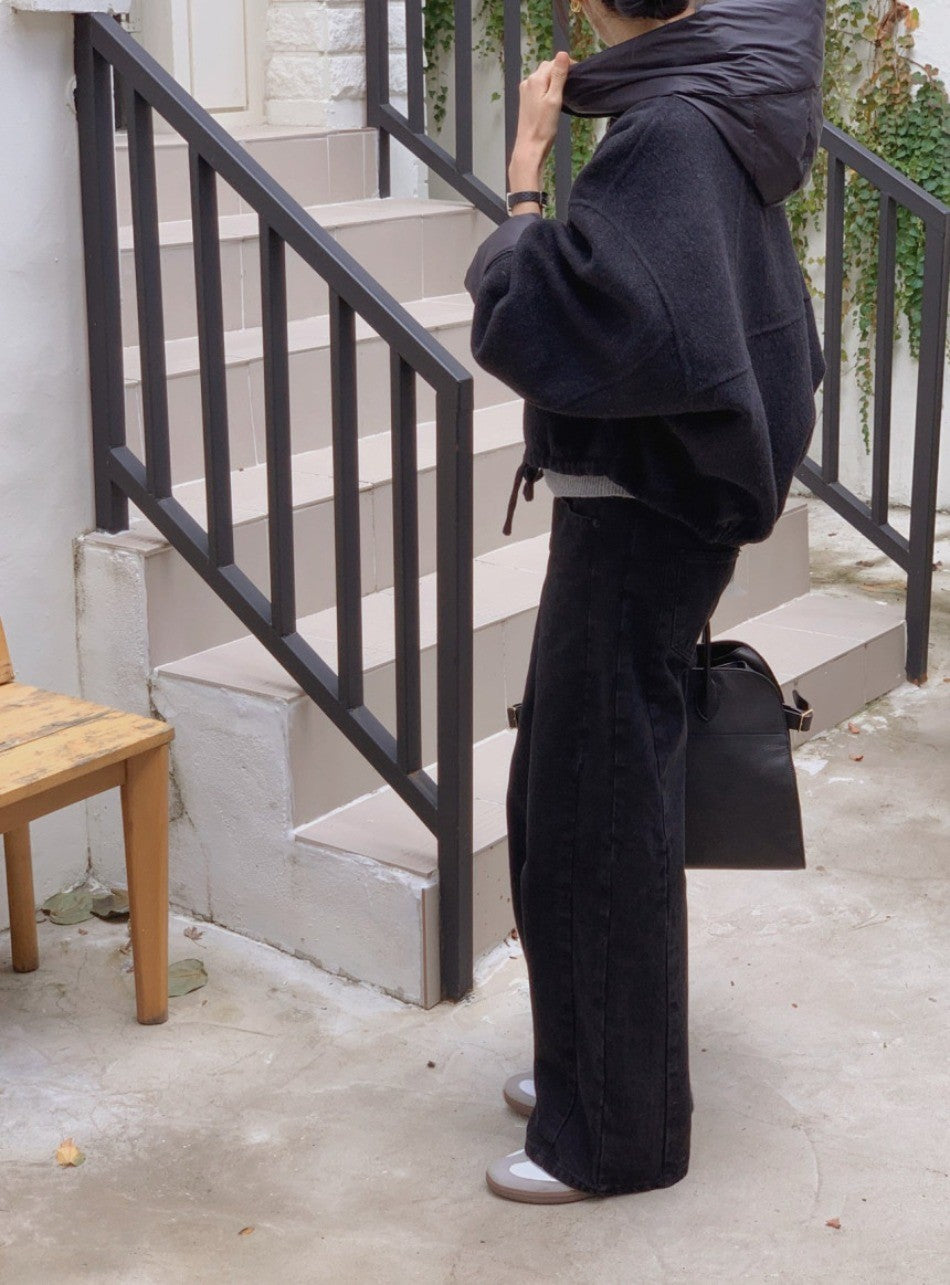 New Coats and Jackets Autumn Winter New Elegant Hooded Detachable Lace Up Short Woolen Coat Korean Fashion Casual Loose Jackets