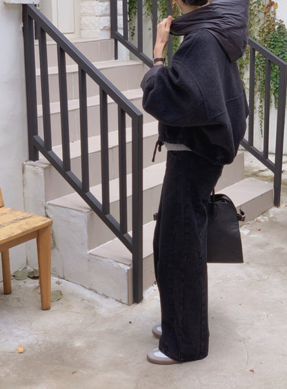 New Coats and Jackets Autumn Winter New Elegant Hooded Detachable Lace Up Short Woolen Coat Korean Fashion Casual Loose Jackets