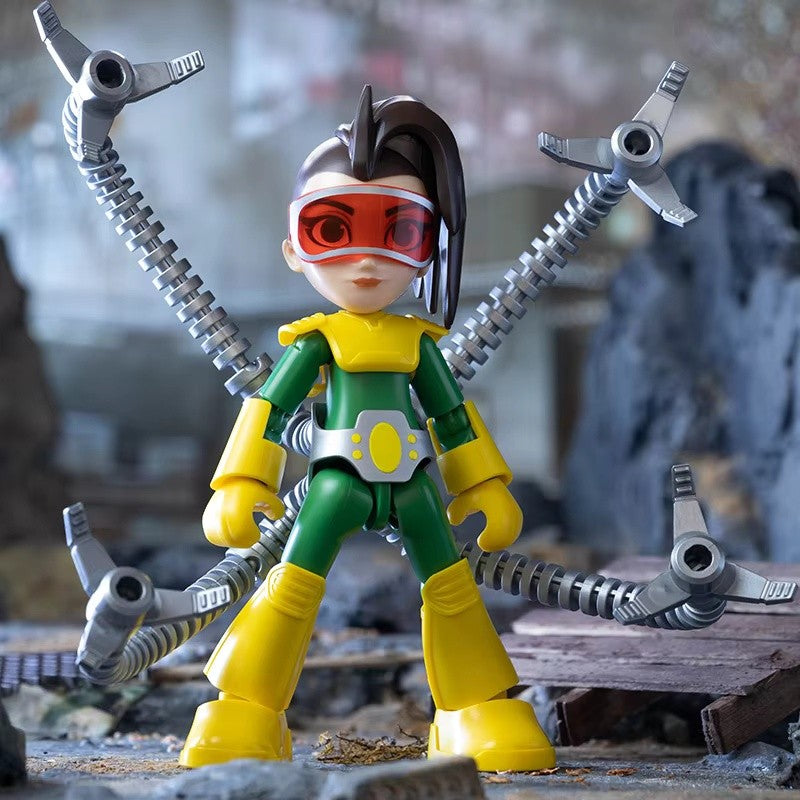 Em estoque, Blokees Genuínos Marvel Spidey Amazing Friend Homem-Aranha Miles Homem-Formiga Boneco Anime Action Figure Colecionáveis Brinquedos Modelo