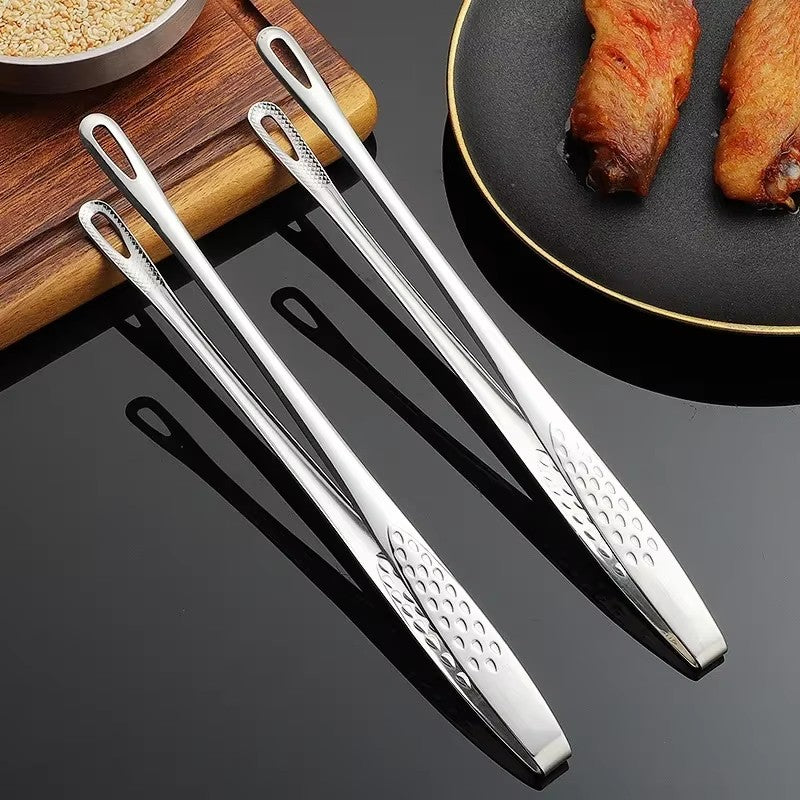 Stainless Steel Kitchen Tongs for Barbecue, Grill, Cooking, Salad, Meat, Buffet, and BBQ Tools – Versatile Food Tongs Clip