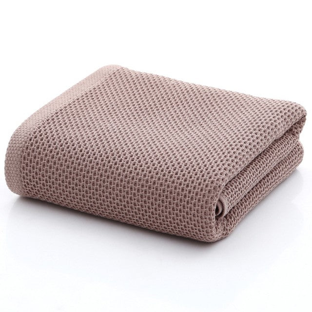 70x140cm high qualityWaffle towel Bathroom accessories ??solid color towel absorbent strong Wipe towel after exercise