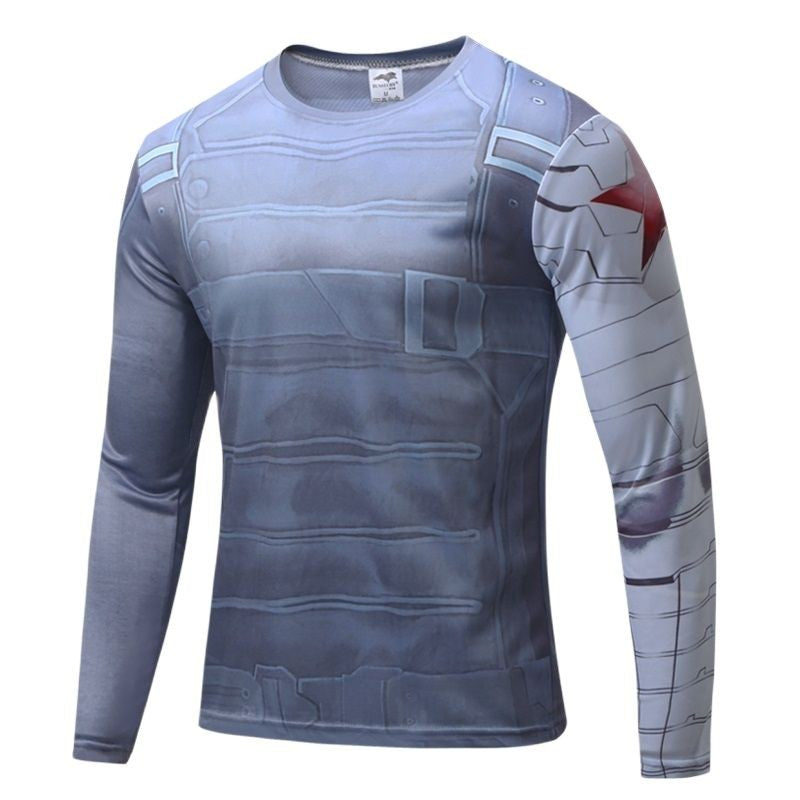 Funny 3D Spider Print Men's Long Sleeve T-shirt Outdoor Fitness Sports Tops Casual O-neck Loose Pullover Fashion Trend Clothing