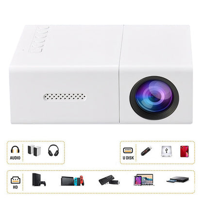 Projetor de Vídeo de Bolso Pico LED 1080P Compatível com HDMI AV Laptop Smartphone Projetor de Vídeo 4K HD para Filmes ao Ar Livre e Acampamento