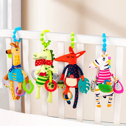 Baby Rattles Soft Giraffe Infant Crib Bed Stroller Spiral For Newborns Car Seat Early Education Development Handle Toys Gifts