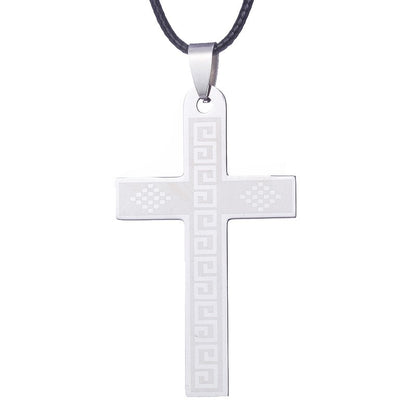 Colar de Bíblia ZRM Joias em Aço Inoxidável com Pingente de Cruz de Jesus para Homens e Mulheres Presentes