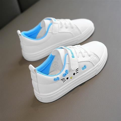 Kids White Sneakers 2025 Fall Slip Resistant Durable Spring Autumn Shoes for Girls 4-16 Years Old Fashion Casual Sports Shoes