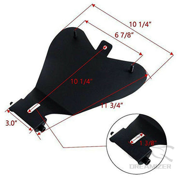 1 CONJUNTO de Assento Solo de Couro Retrô para Moto com Suporte de Mola de 3" para Harley Custom Chopper Sportster Bobber Honda Yamaha Kawasaki