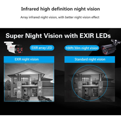 Super HD Infrared Night Vision Bullet Video Surveillance for NVR, 4K Poe Security Camera with Audio, 48V POE, DC 12V 4MP 5MP 8MP