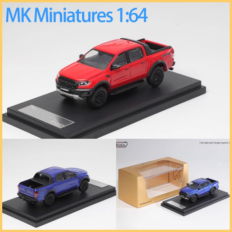 MK Miniaturas Liga Fundida 1/64 Ford Ranger Raptor Modelo de Carro Decoração Estática Brinquedos Colecionáveis de Presente