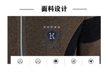 High End Splicing Men's Woolen Coat Winter Thick and Warm Wool Blends Jacket Fashion Casual Social Standing Collar Overcoat 4XL