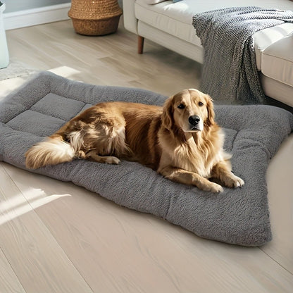Cama para Cães Extra Grande Sofá de Pelúcia para Cães Cama para Animais de Estimação de Poliéster Super Macio Engrossado Tapete de Crate para Cães Grandes