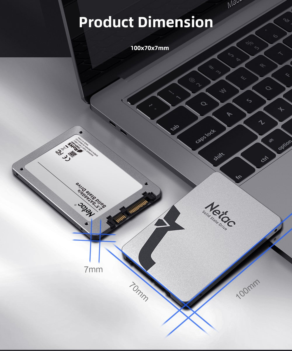 Netac SSD 1tb 2tb 4tb 2.5'' SATAIII SATA SSD 512gb 256gb HD SSD Disco Rígido HDD Unidades de Estado Sólido Internas para laptop PC