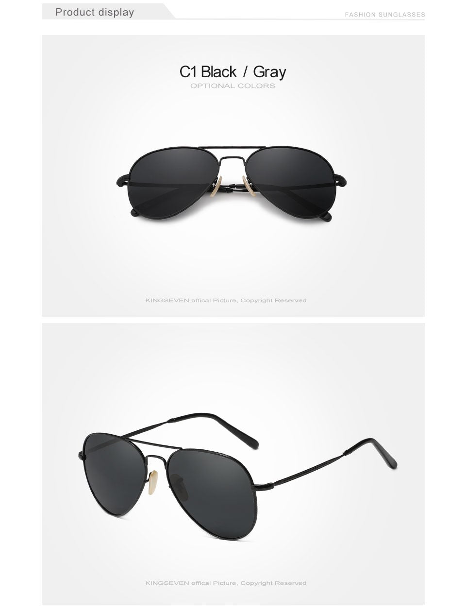 KINGSEVEN Pilot Alloy Men‘s Sunglasses Polarization UV400 Anti-reflection Full Frame Parsnip Glasses Women Retro Luxury Eyewear