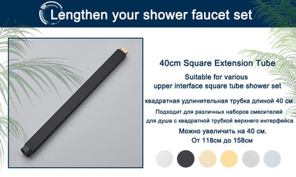 Black Digital Display Thermostatic Shower Faucet Bathroom Thermostatic 4 ways Rainfall Shower Mixer Tap,Shelf and Bidet Faucets