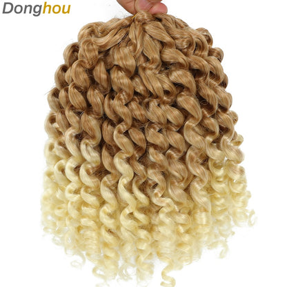 1-4 Pacotes 2X Ringlet Wand Curl Jamaican Bounce 8 polegadas Sintético Wand Curl Twist Braids Hair Crochet Cabelo Cacheado Extensões 20 Raízes