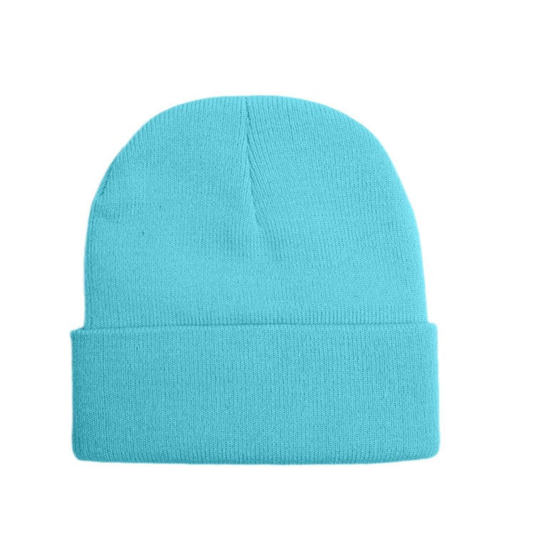 Customized Printed Logo Winter Knitted Keep Warm Cold Cap Unisex Solid Color Hip Hop Crochet Skull Beanie Hats