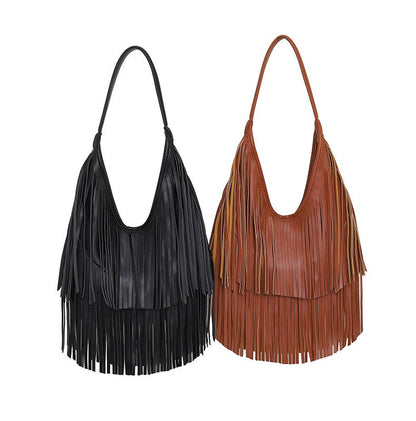 Long Tassels Women handbag Fashion Shoulder Bags for ladies hand bag Soft PU leather casual hobos armpit bag female Tote