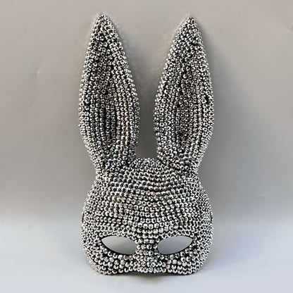 Halloween Sequin Rabbit Mask Party Masquerade Drama Performance Animal Costume Shooting Props Cosplay Comic Con Props