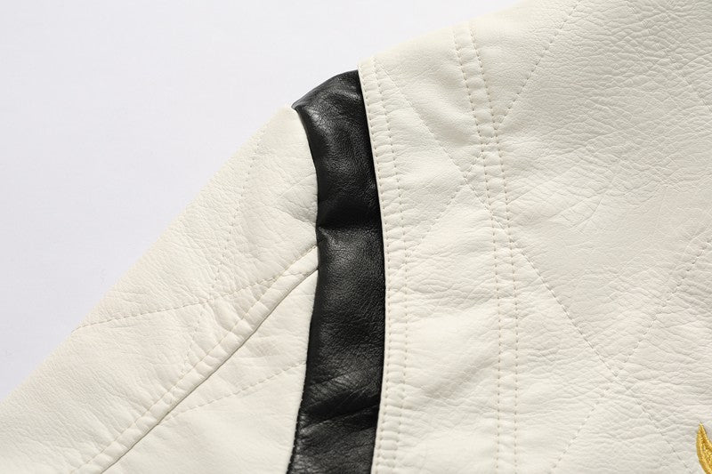 Autumn Winter Bomber Leather Jacket Men Scorpion Embroidery Hooded Jacket PU Leather Motorcycle Mens Ryan Gosling Drive Jacket