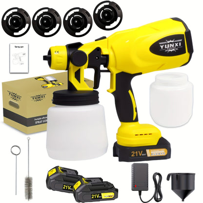 Pulverizador de tinta sem fio para bateria Makita 18V pistola de pulverização elétrica para carro, móveis, parede, janelas, porta, ferramenta elétrica para pintura em madeira