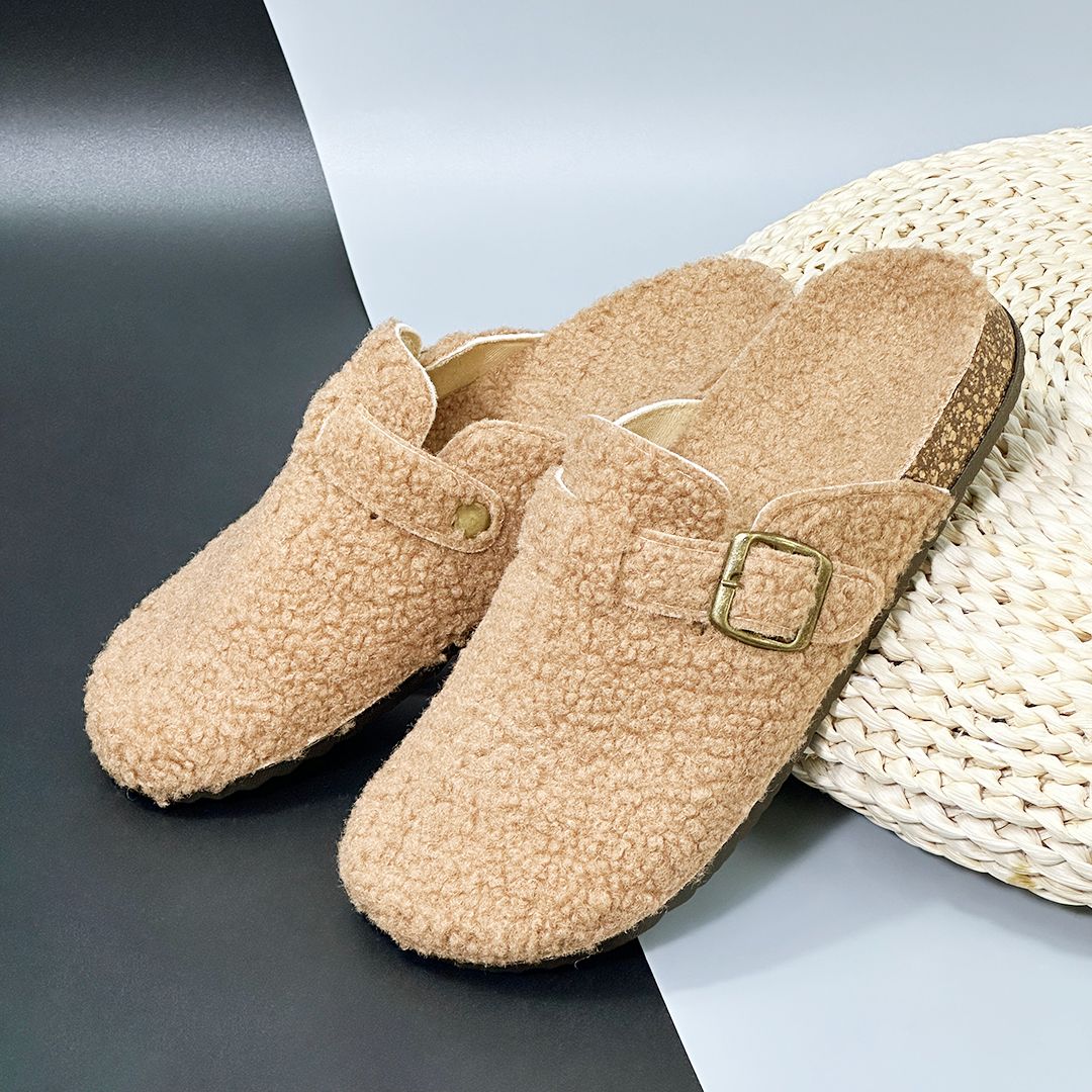 New Fall Winter Women And Men's Slippers With Plush Upper Indoor Outdoor Casual Sandals