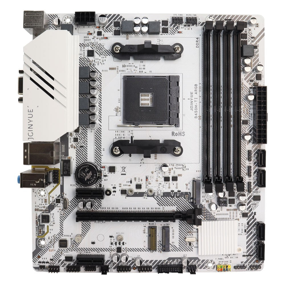 1PC B450M-TI ARGB Motherboard M.2 NVME ARGB PC Motherboard AMD Processor Dual-Channel 4*DDR4 Memory AM4 USB Mainboard