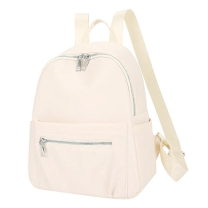 New style women's and men's dual-shoulder backpack, fashionable and versatile for travel, pure color, casual design