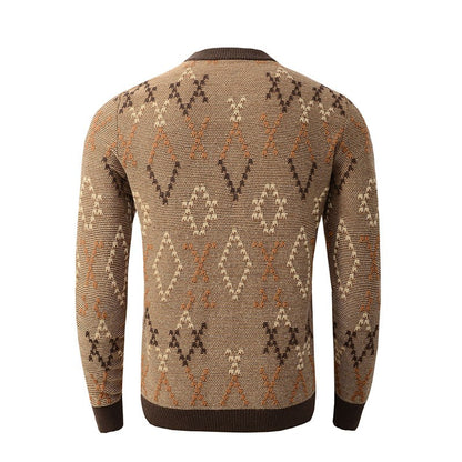 Men's Casual Crewneck Sweaters Cable Knit Thermal Pullover Sweater