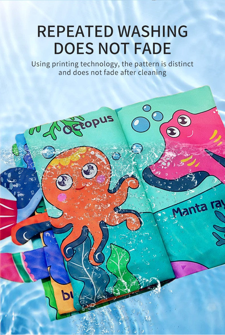 8 Page Tail Cloth Book Touch And Feel Infant Soft Books Cartoon Animals Development Interactive Early Education Toys For Baby