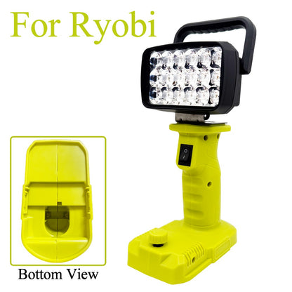 Para Makita Para Milwaukee Para Dewalt Para M18 Para Bosch Bateria de Lítio Estojo Banco de Potência USB Lanternas Holofote Luzes de Trabalho Lâmpada