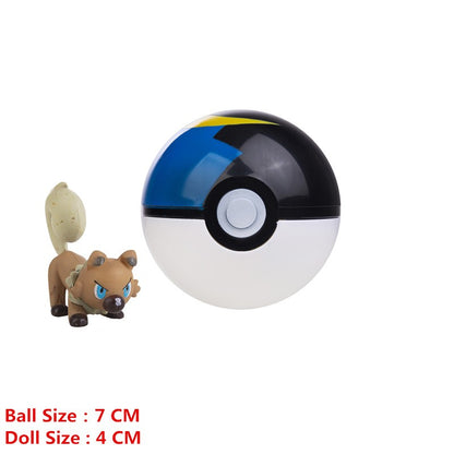 Pokémon Pokeball Com Desenhos Animados Filme Anime Figura Pikachu Charmander Eevee Squirtle Vulpix Qualidade Pet Action Model Brinquedos Presentes