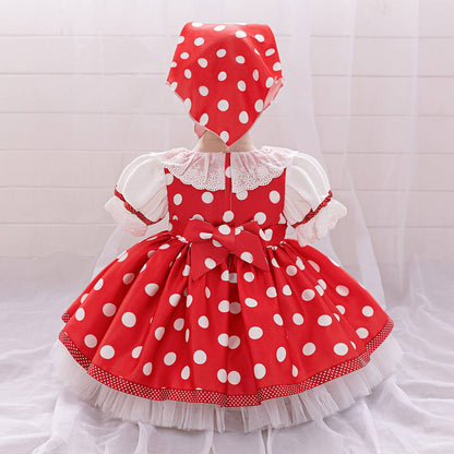 Masha and Bear Maid Costume for Baby Girls Lolita Christmas Costumes 1st Birthday Party Princess Dresss Bow Wedding Kids Clothes