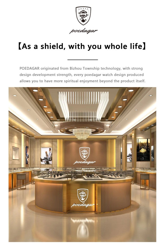 POEDAGAR Fashion Square Quartz Man Clock Waterproof Luminous Date Stainless Steel Watches For Men Luxury Business Men Wristwatch