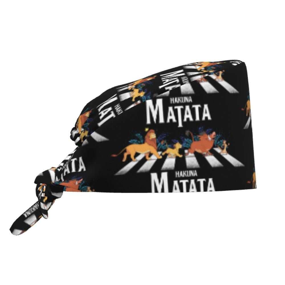 Boné cirúrgico personalizado O Rei Leão, divertido, para homens e mulheres, chapéu de esfoliação, gorro de enfermeira para dentista