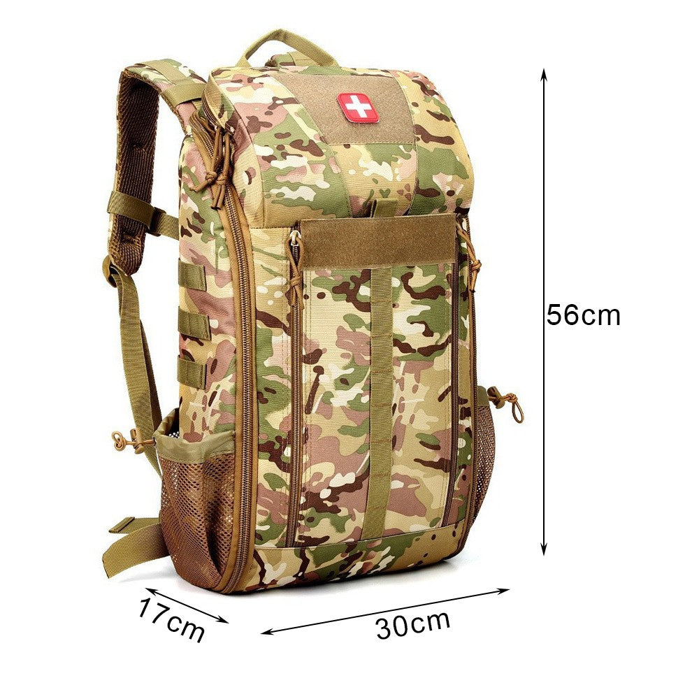 Tactical Outdoor Medical Backpack Large Capacity Camping Mountaineering Backpack Emergency Bag Multi-functional Storage Bag