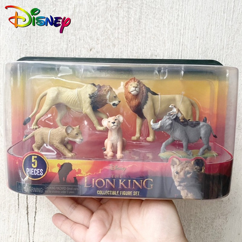Conjunto de Bonecos de Ação Disney O Rei Leão - Jovem Simba Nala Scar Pumbaa Timão Bonecas Colecionáveis de Anime Brinquedos de Presente para Crianças