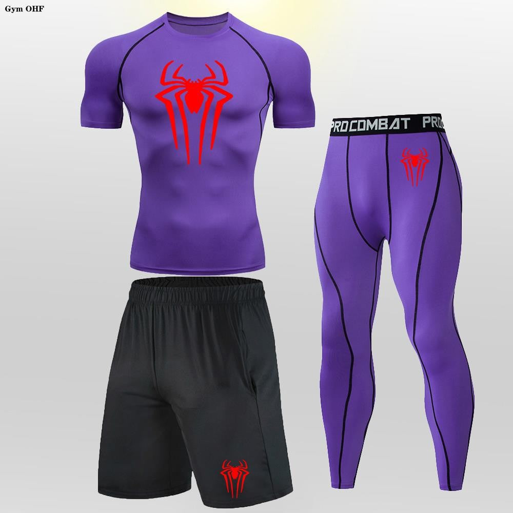 Thermal Man Underwear Set Spi/Der Compression T Shirt Leggings Yoga Sets Fitness