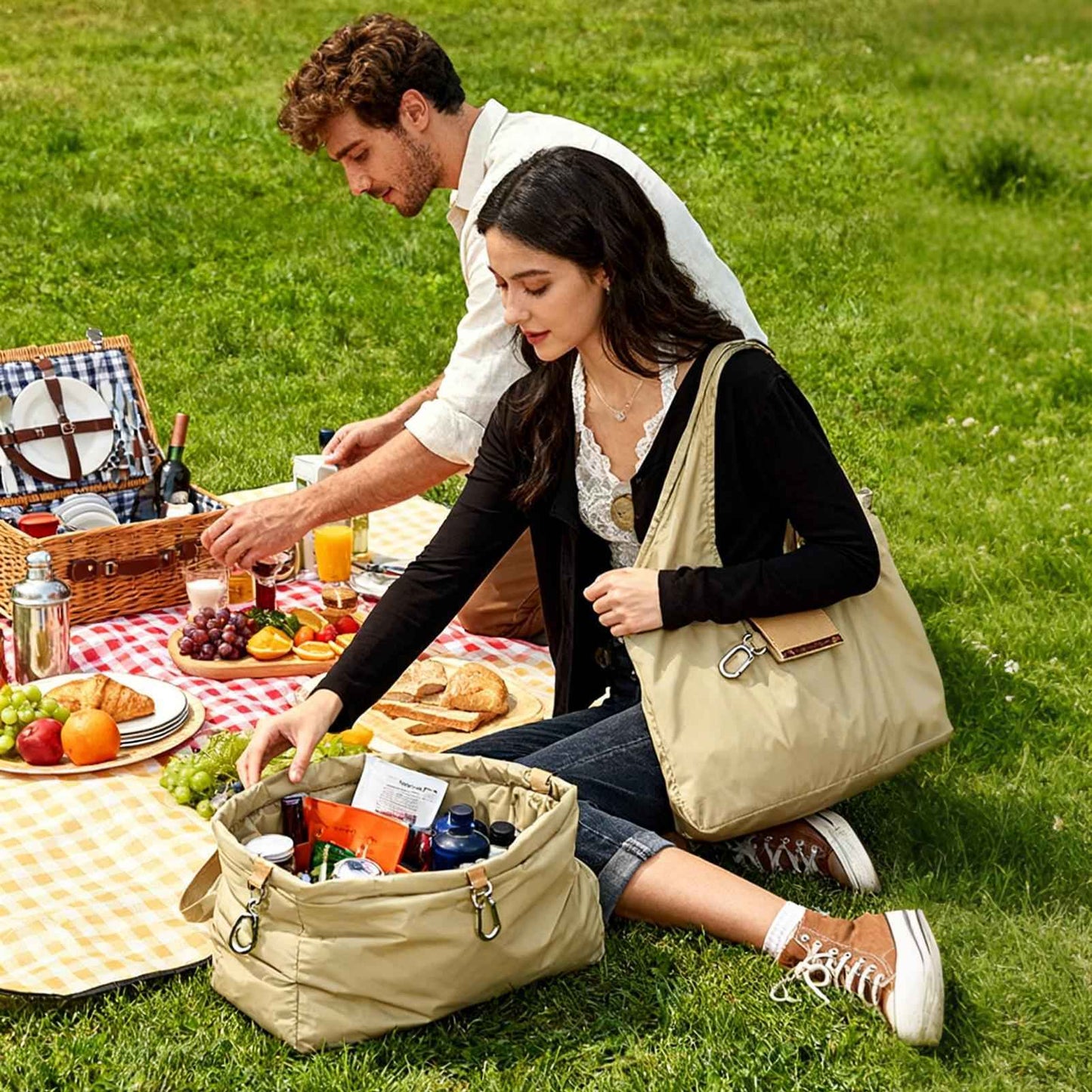 Tote Bag Handbag Organizer with Keychain Wallet Purse Large Tote Bag for Travel Beach Shopping Birthday Gym Christmas